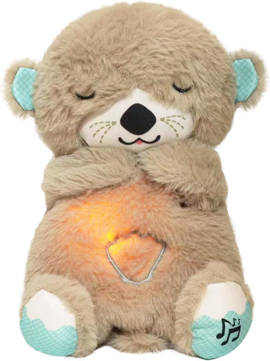 Music Otter Education of Sound and Light Soothing Sound Sleep Otter Baby Put to Sleep Music Breathing Teddy Bear - Kreeam India