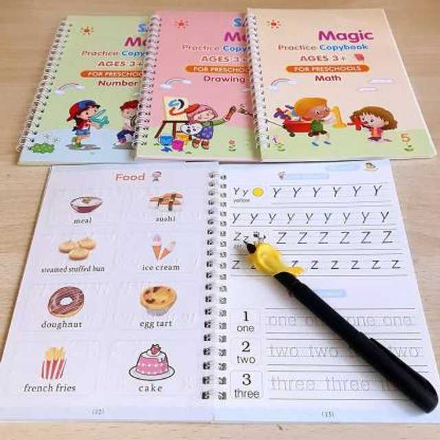 Magic Practice Copybook (4 Book + 10 Refill) (A-127) - Kreeam India