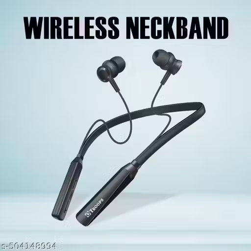 TP Troops Wireless in-Ear Neckband Bluetooth Earphones with 10mm Drivers, Rich Music Experience, 50 Hours Playtime, Type C Fast Charging, Neckband Earphones with Voice Assistant-Blue