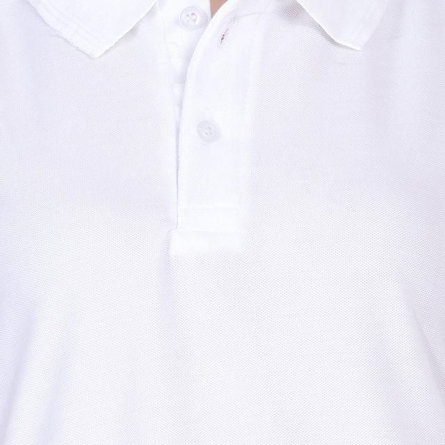 Ketex White Cotton Blend Polo Neck Tshirt - Kreeam India