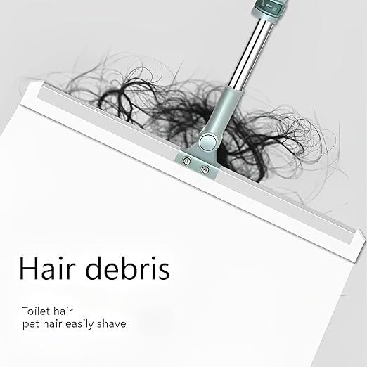 Multifunctional Magic Broom Floor Squeegee with Long Handle Adjustable and Strips, Floor Washer with 180 Degree Rotating Squeegee Broom for Cleaning (Wiper)