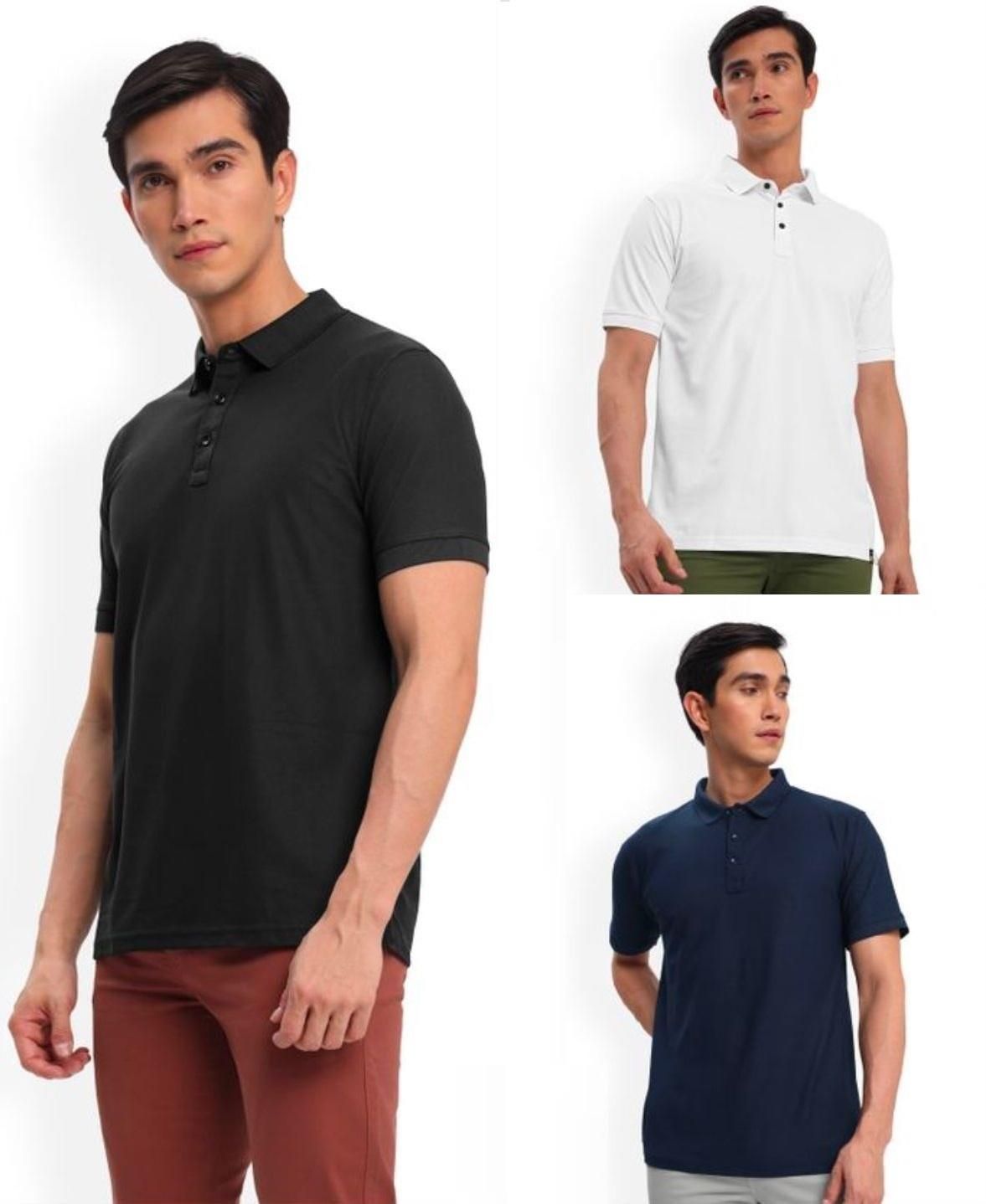 Poly Cotton Solid Half Sleeves Mens Polo T-shirt (Pack of 3) - Kreeam India
