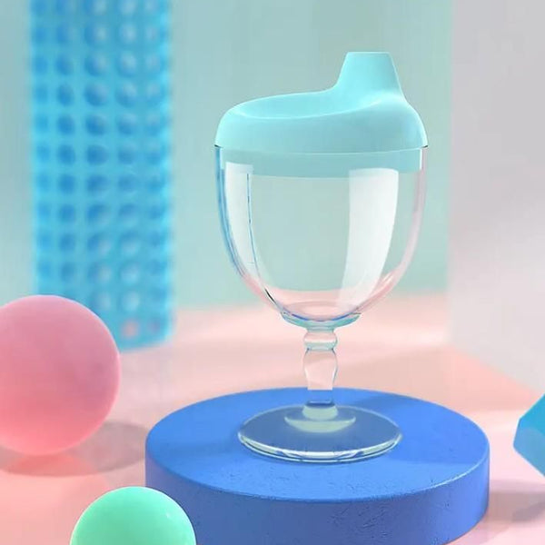 Baby Sippy Cup Plastic Stemware for Toddlers & Kids