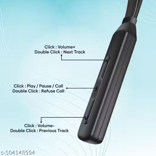 TP Troops Wireless in-Ear Neckband Bluetooth Earphones with 10mm Drivers, Rich Music Experience, 50 Hours Playtime, Type C Fast Charging, Neckband Earphones with Voice Assistant-Blue