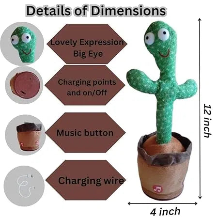 Talking & Dancing Cactus This Toy Talks - Kreeam India